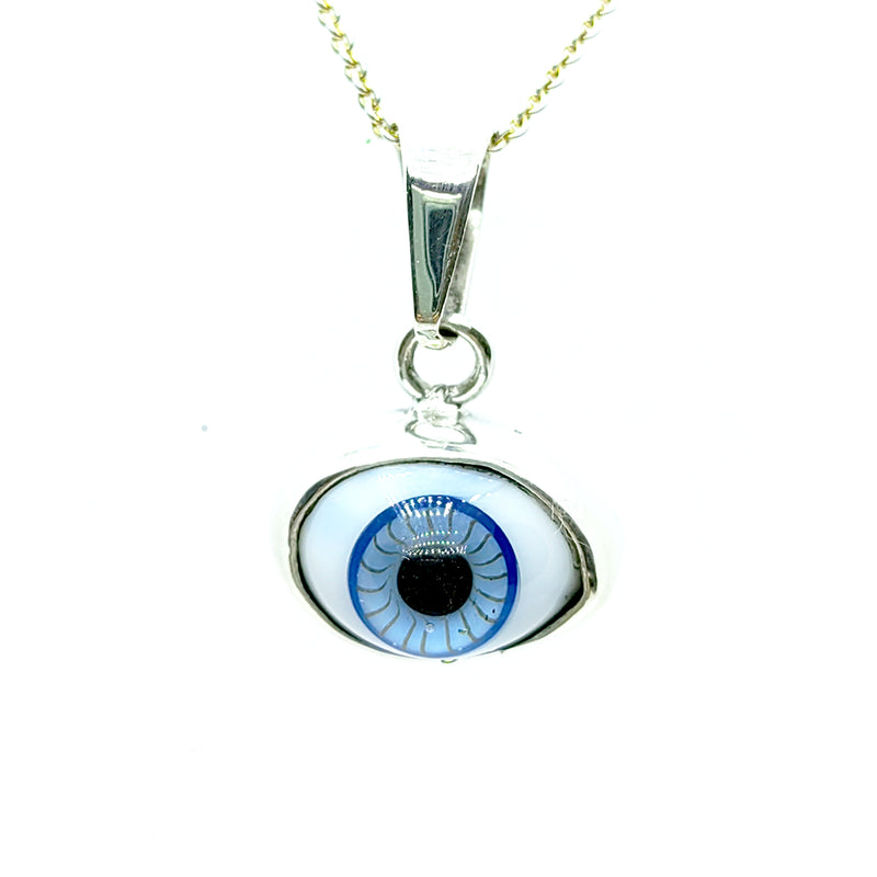 Dije Ojo Turco Azul Cielo Plata 925