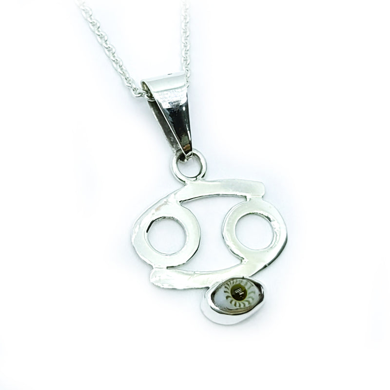 DIJE SIGNO ZODIACO CANCER CON OJO TURCO PLATA