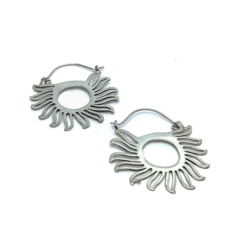 Arracada Rehilete Solar Plata 925