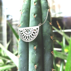Collar Papel Picado Sandia Plata 925