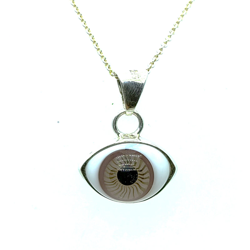 Dije Ojo Turco Lila Claro Plata 925