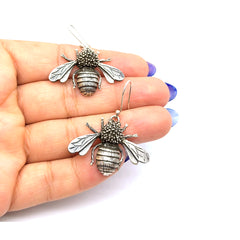 Aretes Abeja Reina Plata Fina 950