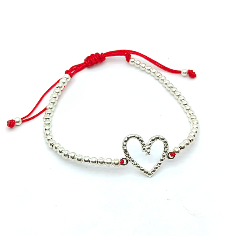 Pulsera Corazon Silueta Plata 925
