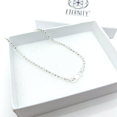 Pulsera Bola Militar Diamantada Plata 925