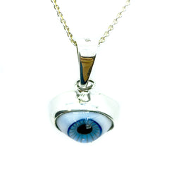 Dije Ojo Turco Azul Cielo Plata 925