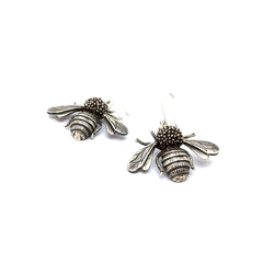 Aretes Abeja Reina Plata Fina 950