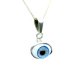 Dije Ojo Turco Azul Cielo Plata 925