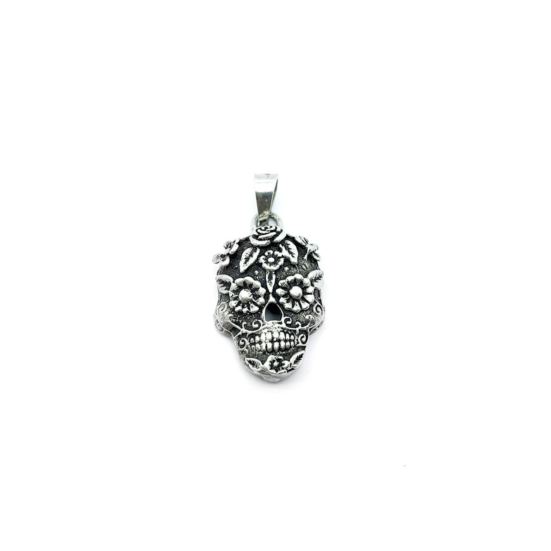 Dije Catrina con Flores Plata 925