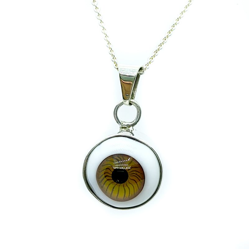 Dije Ojo Turco Cafe Circular Plata Fina 925