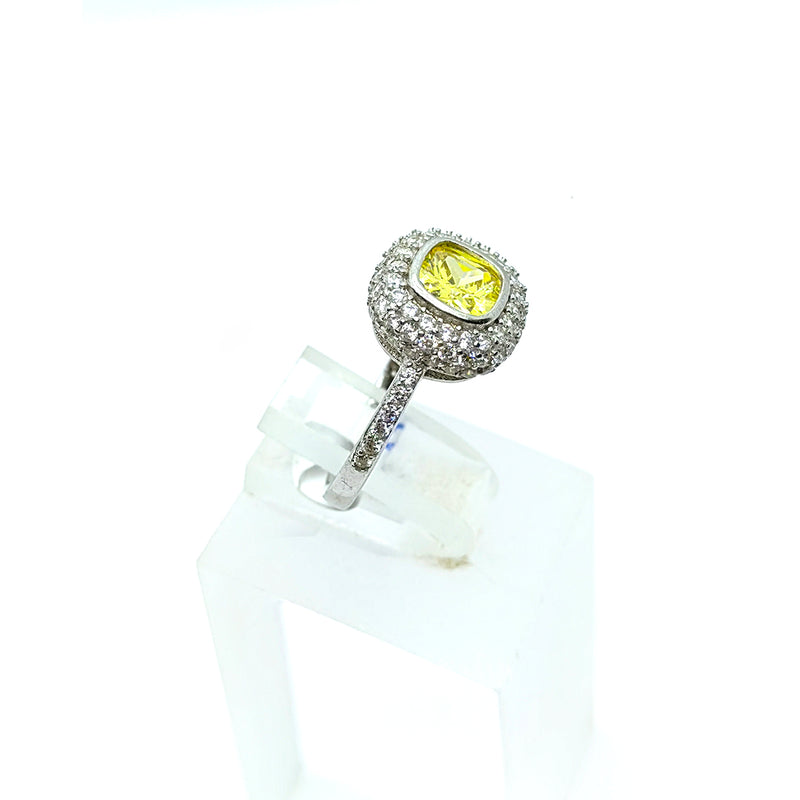 Anillo Solitario Aurora Plata Fina