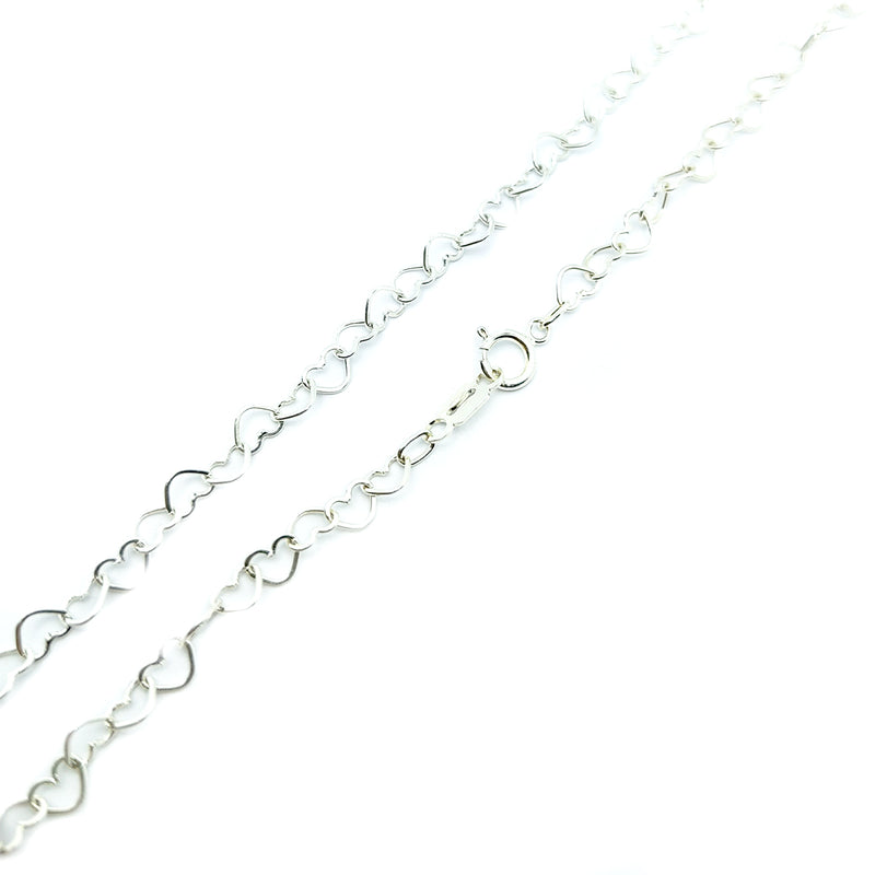 Cadena Corazones Plata Fina 925
