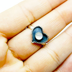 Anillo Cuarzo Blanco Lechoso Plata Fina 925