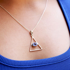 Collar Ojo Divina Providencia Plata 925