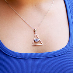 Collar Ojo Divina Providencia Plata 925