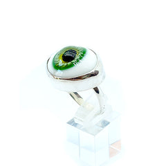 Anillo Ojo Turco Verde Esmeralda Plata Fina 925