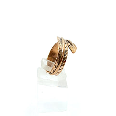 Anillo Pluma Cobre 100%