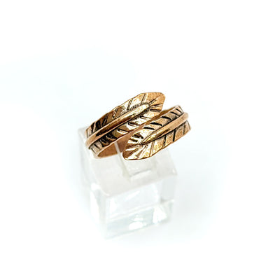 Anillo Pluma Cobre 100%