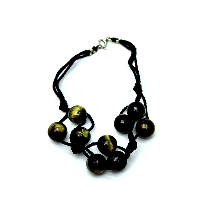 Pulseras Piedras Naturales Hilo Tejido