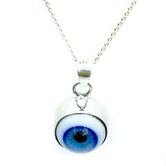 Collar Ojo Turco Azul Circular Plata 925
