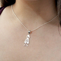 Collar Alien Cosmico Plata Fina 925