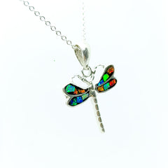 Dije Libelula Multicolor Plata Fina 925