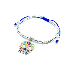 Pulsera Calavera de Azúcar Plata