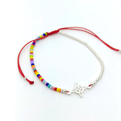 Pulsera Nudo de Bruja Multicolor Plata 925