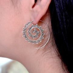 Arracada Espiral Fibonacci Plata Fina 925
