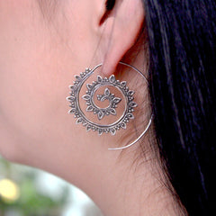 Arracada Espiral Fibonacci Plata Fina 925