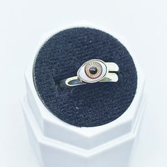 Anillo Ojo Turco Cafe Claro Plata 925