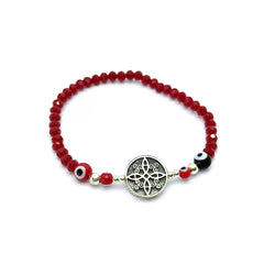 Pulsera Nudo de Bruja Proteccion Plata 925