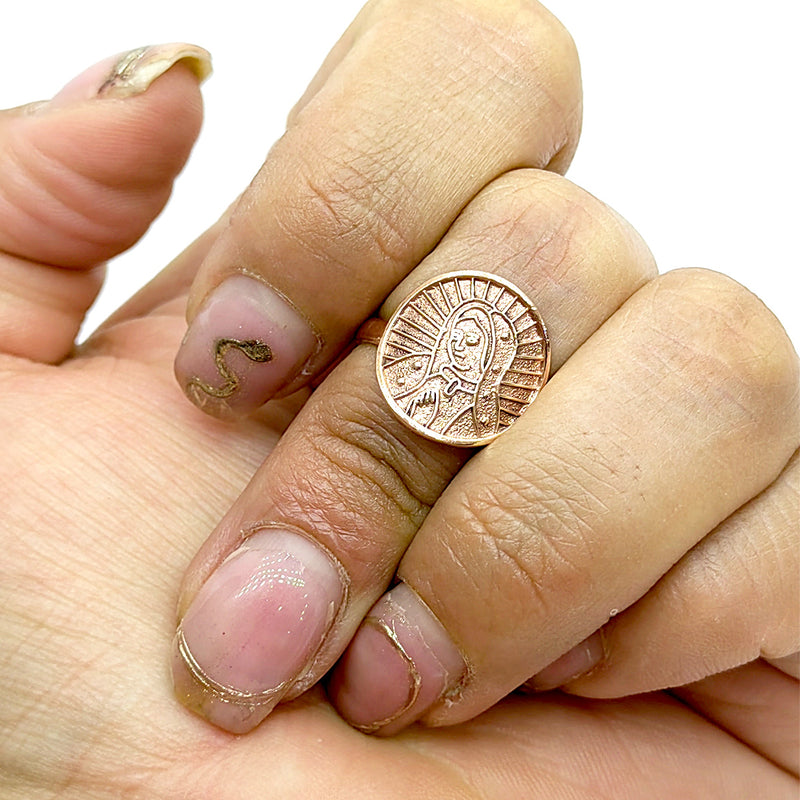 Anillo Virgen de Guadalupe Cobre 100%