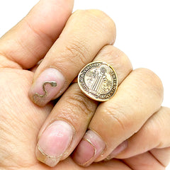 Anillo San Benito Abad Proteccion Cobre 100%