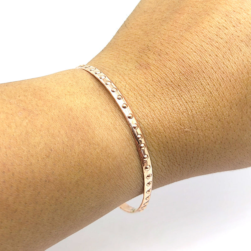 Pulsera  Fin de Semana Aro Bolitas Cobre 100%