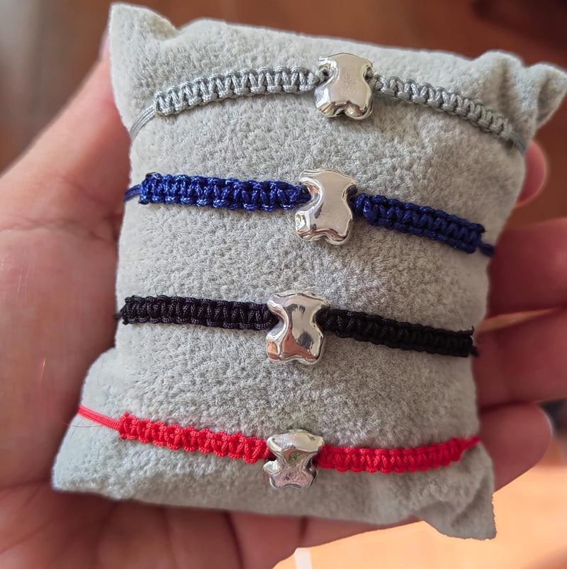 Pulsera Oso Osito Globo Plata 925