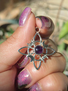 Collar Nudo de Bruja con Amatista Plata Fina 925