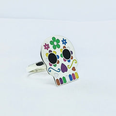 Anillo Catrina de Azúcar Plata Fina 925