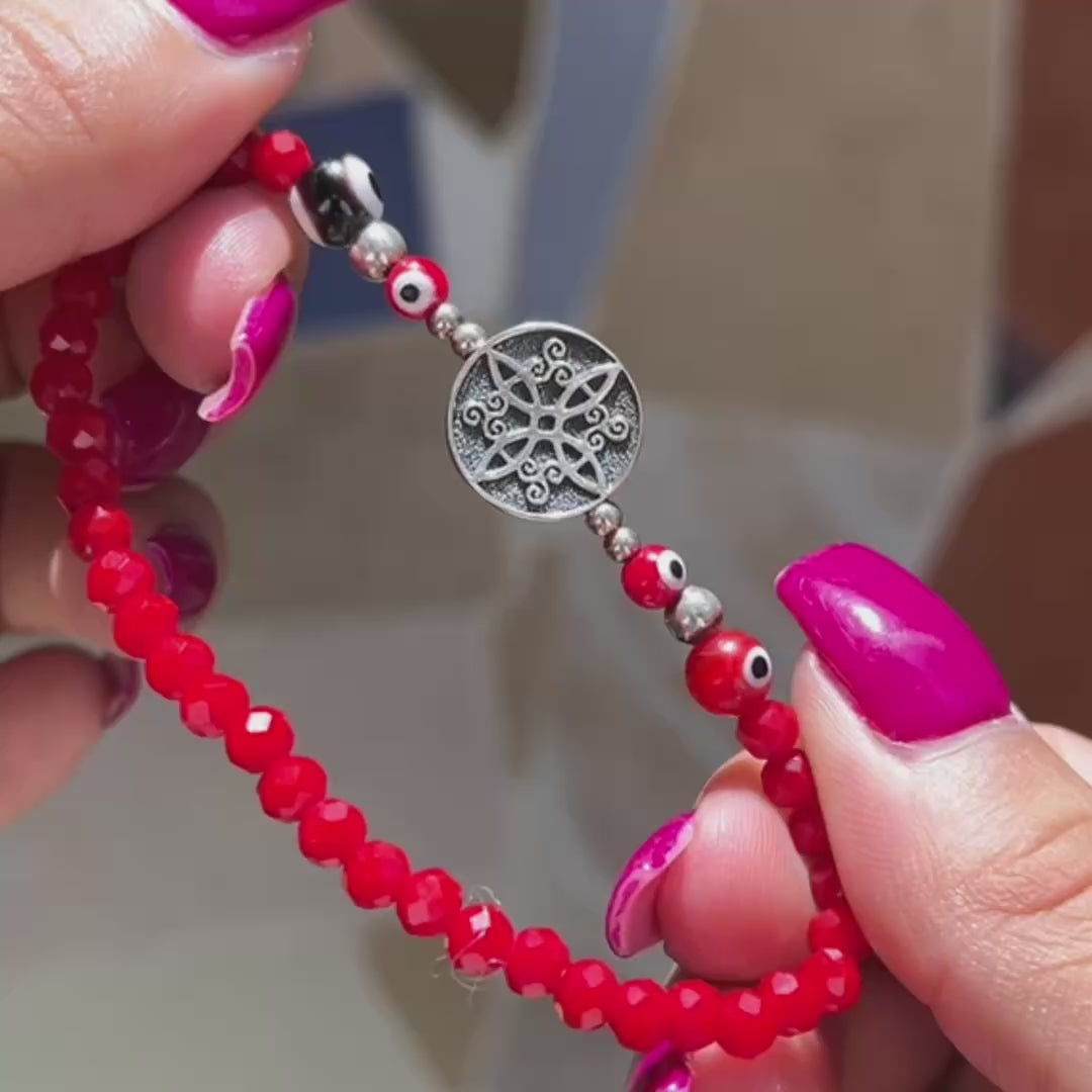 Pulsera Nudo de Bruja Proteccion Plata 925
