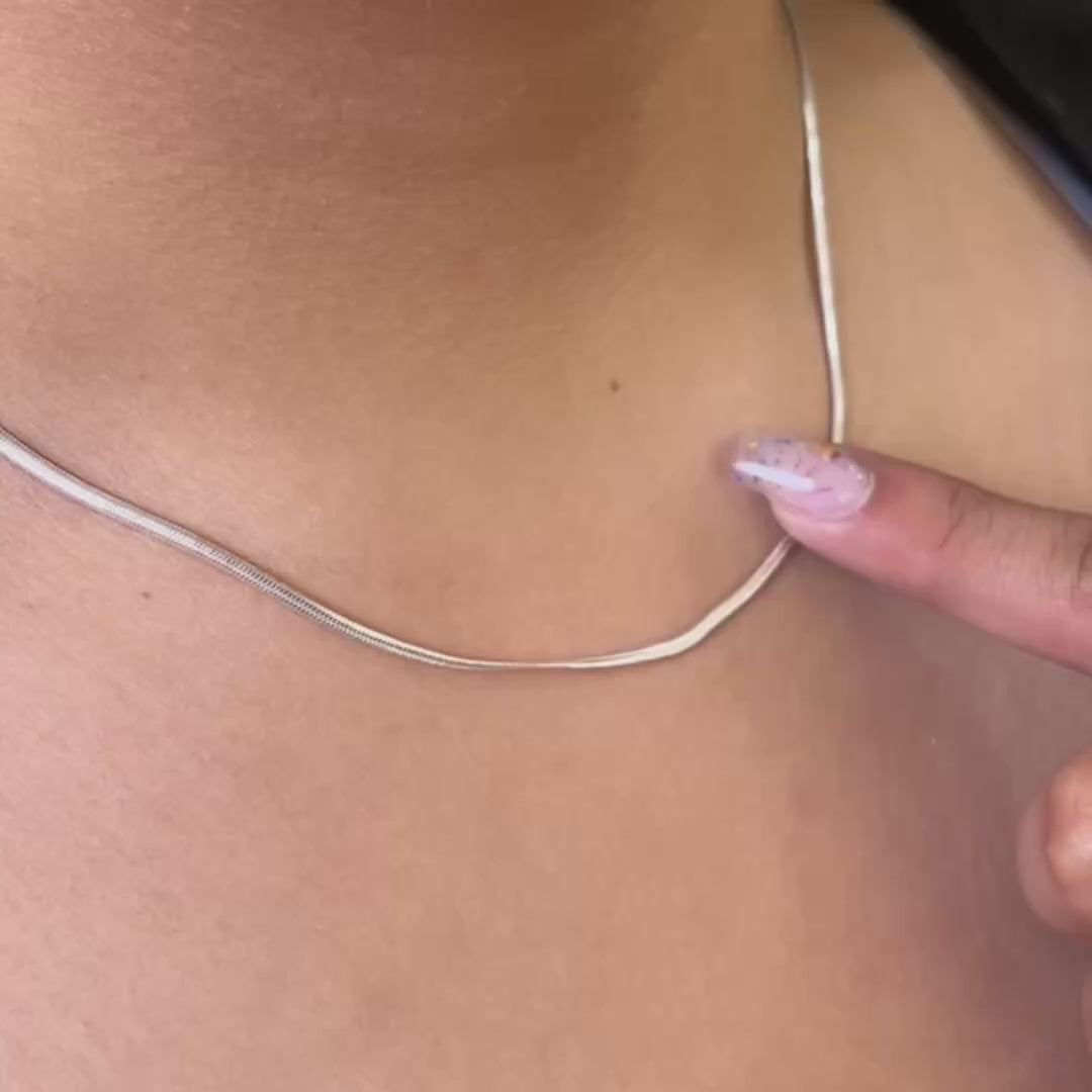 Cadena Panza de Vibora Planchada plata 925