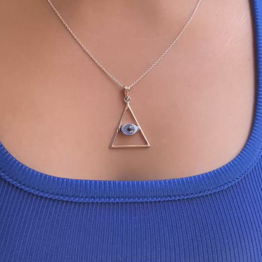 Collar Ojo Divina Providencia Plata 925