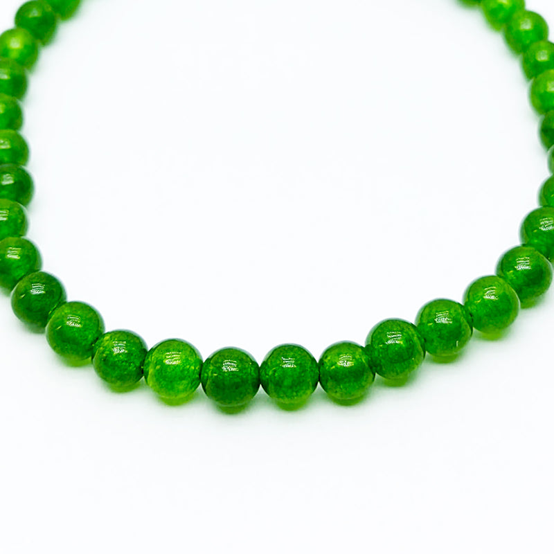 Pulsera de Piedra Agata Verde Natural