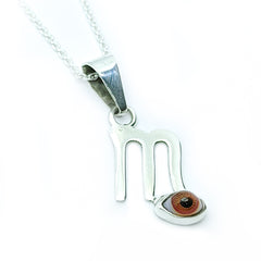 DIJE SIGNO ZODIACO ESCORPIO ESCORPION CON OJO TURCO PLATA