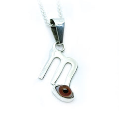 DIJE SIGNO ZODIACO ESCORPIO ESCORPION CON OJO TURCO PLATA