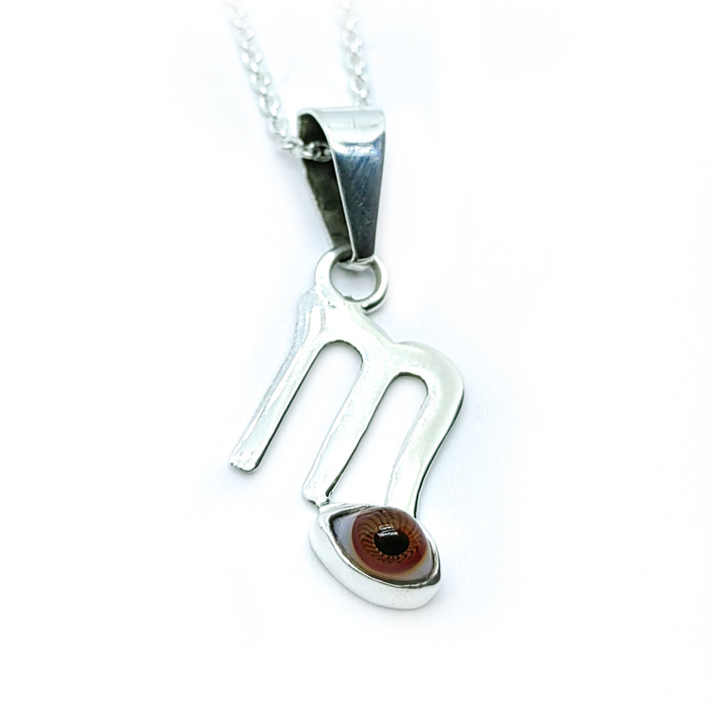 DIJE SIGNO ZODIACO ESCORPIO ESCORPION CON OJO TURCO PLATA