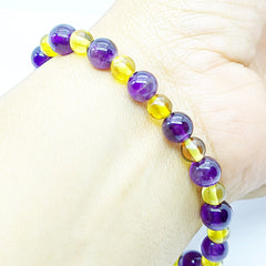 Pulsera de Ambar Chiapaneco y Amatista