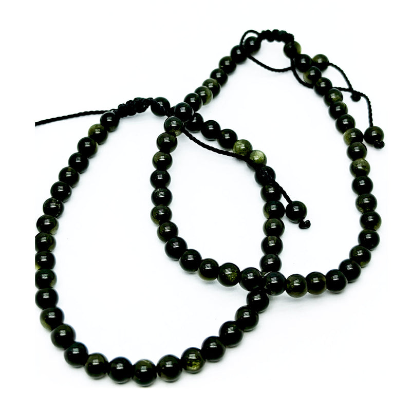 Pulsera de Onix Dorado Piedra Natural