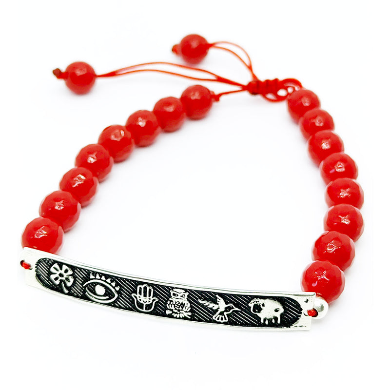 Pulsera de la Suerte con Coral Candy Plata 925