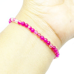 Pulsera Agata Rosa Piedra Natural