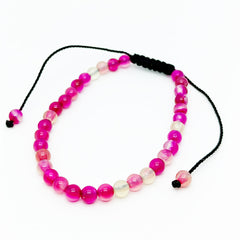 Pulsera Agata Rosa Piedra Natural