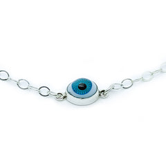 COLLAR OJO TURCO SOLITARIO TURQUESA